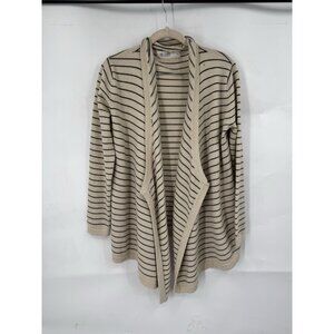 Carve Designs Merino Wool Tan and Black Striped Cardigan